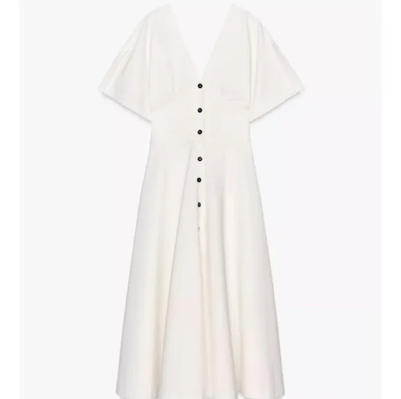 Zara ZW Collection Midi Button Dress - Picture 11 of 13